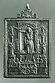 Pax with the Virgin and Child, Copper alloy with olive green patina., Italian, Ferrara