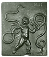The Infant Hercules Strangling the Serpents, Master of the Labours of Hercules, Verona (?), Copper alloy covered with a layer of tin or another soldering material.
