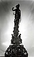 Andiron, Model, workshop of Niccolò Roccatagliata (Italian, born Genoa, active 1593–1636) (?), Venice, Copper alloy with a warm brown patina under a partly worn dark brown to black patina, cast in three segments.