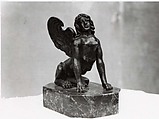 Winged Sphinx, Copper alloy with light brown natural patina, Italian