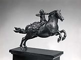 Cupid on Horseback, Francesco Fanelli  Italian, Copper alloy, covered with a dark brown lacquer patina.