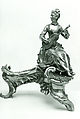 Chenet, Gilt bronze, cast in two parts., French, Paris