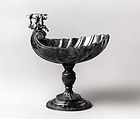Standing Cup with Neptune on a Seahorse, Green agate and silver gilt., probably German