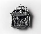 Pilgrim Badge with Adoration of the Magi, Silver gilt, sealing wax, German (possibly Cologne), probably Hanau