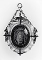Devotional pendant, Cut and polished, reverse-painted, reverse-gilt, and reverse-silvered rock crystal; gold wire; gold; enamel; Assembled., Italian, Lombardy or possibly the Veneto