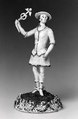Mercury, possibly Haly workshop (French, 18th century), Opaque white, pink, tan, black, olive green, and waxlike colorless glass; copper and iron wire. Lampworked., probably French (Nevers)