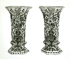 Pair of vases, Tin glazed earthenware, Dutch