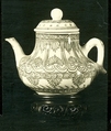 Small covered wine pot or teapot, Chinese  , Qing Dynasty, Kangxi period, "Soft-paste" porcelain painted in underglaze blue, Chinese