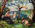 Woman Painting in the Open Air, Georges d&#39;Espagnat (French, 1870–1950), Oil on canvas