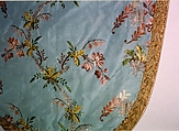 Hood, Silk; metal; cotton; linen, French