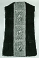 Chasuble, Back, Cut velvet with embroidered and couched orphrey; silk, gilt-metal-strip-wrapped silk, linen., Italian or Spanish