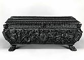 Cassone, Walnut, carved and partially gilded., Italian (Tuscany or Rome?)