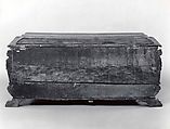 Cassone, Walnut, carved and partially gilded, iron., Italian, Rome