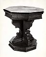 Small octagonal table, Walnut, Italian or American