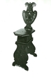Side chair (sgabello a dorsale), Walnut, carved., Italian, Rome or Florence (?)