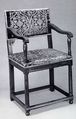 Armchair (chaise à bras), Walnut, carved and turned; upholstered with various fragments of silk and gilt-metal embroidered fragments, silk, and brocatelle and knotted silk fringe., French and Italian