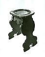 Stool, Walnut, partly turned., Italian, Tuscany