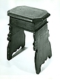 Stool (pair with 1975.1.2006), Walnut, maple, and other woods., Italian (or United States?)