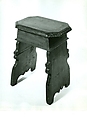 Stool (pair with 1975.1.2005), Walnut, maple, and other woods., Italian (or United States?)
