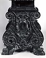 Side chair (sgabello, pair with 1975.1.2037), Walnut, carved., Italian
