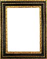 Salvator Rosa frame, Poplar back frame with brown polished upper molding, probably pearwood., Italian, Naples