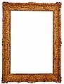 Ogee frame, Oak. Carved, gilt; red-brown bole., French