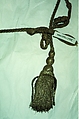 Silver tassel, metal; silk., European