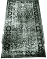 Indo-Persian carpet with vine scroll and palmette pattern, Wool pile on cotton foundation., Indo-Persian