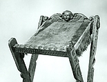 Lectern cover, Lectern: walnut, maple, poplar. Cover: green silk cut velvet., Italian (?)