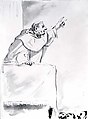 A Monk Preaching, Giuseppe Maria Crespi (Italian, Bologna 1665–1747 Bologna), Pen and brown ink, wash