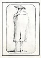 Caricature of a Man Seen from Behind, Giovanni Battista Tiepolo (Italian, Venice 1696–1770 Madrid), Pen and black ink, gray wash