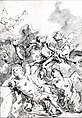 Rinaldo Enchanted by Armida, Giovanni Domenico Tiepolo (Italian, Venice 1727–1804 Venice), Pen and gray ink, gray wash