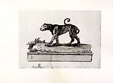 A Leopard, Moving to the Left (on a Base), Giovanni Domenico Tiepolo (Italian, Venice 1727–1804 Venice), Pen and brown ink, brown wash, over traces of black chalk