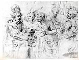 The Procuress, Georges Lallemand (French, Nancy ca. 1580–1636 Paris), Black chalk on buff paper.