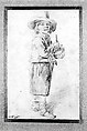 The Rommelpot Player, French (?) (eighteenth century), Red chalk