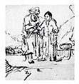 Abraham and Isaac before the Sacrifice, School of Rembrandt van Rijn (Dutch, 1606–1669), Pen and brush and brown ink., Dutch