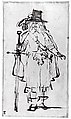 An Officer Holding a Ceremonial Sword, School of Rembrandt van Rijn (Dutch, 1606–1669), Pen and brush and brown inks., Dutch