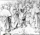 The Parable of the Beam and the Mote, Netherlandish, Pen and brown ink over traces of black chalk; original borderlines at left and right edges., Netherlandish, Leiden