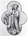 Virgin and Child with a Kneeling Donor, in a Quatrefoil, Pen and brush and brownish black ink and grayish brown wash on ribbed paper., Austrian (Salzburg)