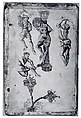 The Flagellation of Christ, Pen and dark brown ink and red and yellowish brown watercolor., Eastern Germany