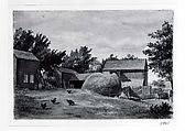 Farm Scene, American Artist (1851–1899), Watercolor, American