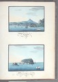 Sketchbook: Souvenir of Naples, Unknown Artist (Italian, 19th century), Sketchbook with faded calfskin binding, pink endpapers and 56 views of Naples arranged two a page on 28 facing pages: pages 1-24 in watercolor over graphite, pages 25-28 in gouache., Italian, Naples