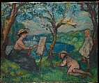 Woman Painting in the Open Air, Georges d&#39;Espagnat (French, 1870–1950), Oil on canvas