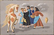 The Piebald Horse, Jean Hugo (French, Paris 1894–1984 Lunel), Gouache on panel