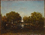 The Pool (Memory of the Forest of Chambord), Théodore Rousseau (French, Paris 1812–1867 Barbizon), Oil on wood
