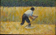 The Mower, Georges Seurat (French, Paris 1859–1891 Paris), Oil on wood