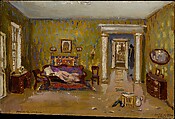 Interior for Nikolai Gogol's Play Marriage, Constantin Alexandrovitch Westchiloff (Russian, St. Petersburg 1877–1945 New York State), Oil on cardboard