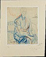 Study for a Self Portrait, Jacques Villon (French, Damville 1875–1963 Puteaux), Graphite and orange and black crayon