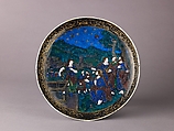 Christ and the Woman of Samaria, Suzanne de Court (French, active 1575–1625), Painted enamel on copper, partly gilt