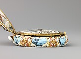 Watch, Jacques Goullons (French, recorded 1626, active Paris ca. 1640–60, died 1671), Case and dial of enameled gold; hand of steel; movement of brass, partly gilded, and steel